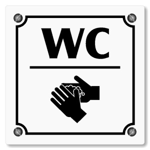 WC, 80x80mm, bílá, Kansas